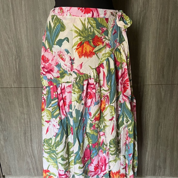 Rachel Roy Colorful Floral Wrap Skirt - Picture 2 of 8